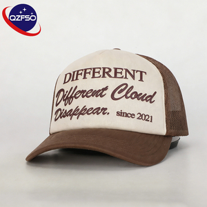 Casquette de baseball unisexe QZFSO tendance pour le sport, style camionneur à 5 panneaux, en toile et maille, avec logo personnalisé, idéale pour l'extérieur - Product Image 1