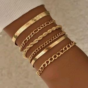 Zeadear - Cadena Cubana de Alta Calidad Chapada en Oro de 18k, Personalizada con PVD, Resistente al Agua, Brazalete de Cable para Mujer, Acero Inoxidable - Product Image 1