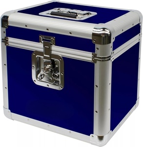 Caja de Almacenamiento para Discos de Vinilo Azul, Duradera, de Aluminio, para 70 Discos LP de 12 Pulgadas, Estuche de Transporte para <span class=keywords><strong>DJ</strong></span> - Product Image 6