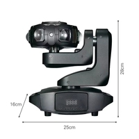 Projecteur de scène à tête mobile 120W RGBW 4-en-1 avec faisceau laser et stroboscope, contrôle DMX512 pour discothèque, DJ, bar et ambiance KTV