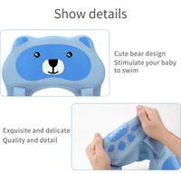 Flotteur de bain pour bébé Swimbobo, design ours mignon, non gonflable, léger, à porter sous les aisselles, pour utilisation en piscine, matériau réglable en mousse perlée