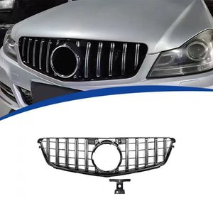 กระจังหน้ารถเมอร์เซเดส-เบนซ์ ซี-คลาส W204 สีดำเงา ABS ครึ่งสีเงิน อะไหล่ทดแทน ปี 2022-2024 - Product Image 1