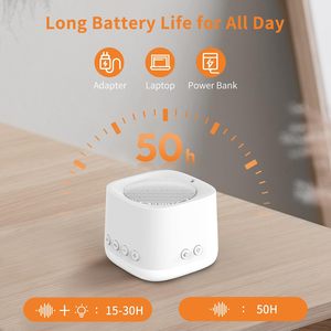 Portable Rechargeable Noise Machine with Amber Breathing Night <b>Light</b>, 16 Soothing Sounds with Timer Memory for Baby Adult <b>Sleep</b> - Product Image 2