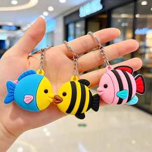 Wholesale Hot Selling Personalised Promotional Minimalist Cartoon Cute <b>Keychain</b> Charms for Accessories - Product Image 1