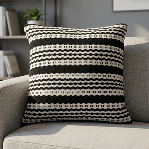 STAR HOMETEX Luxury Striped Handwoven Square Home <b>Cushion</b> Digital Printed Envelop Closure Washable Customizable 75%Wool 25% - Product Image 1