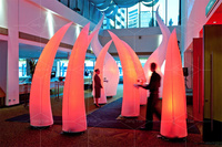 Éclairage Décoration Gonflable LED Ivoire Arche D'entrée/Gonflable Tusk Pour La Publicité