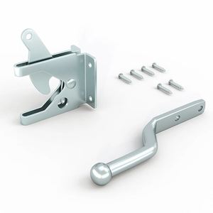 Cerradura automática de acero al carbono con palanca de gravedad y cierre automático, pestillo para puerta de valla con tornillo, herrajes para puertas y vallas exteriores - Product Image 4