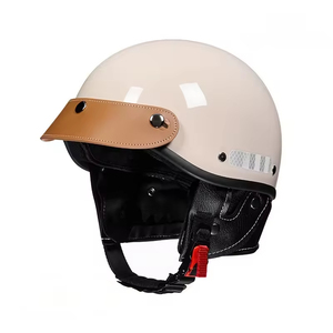 Casco de Motocicleta Retro de Media Cara, Carcasa de ABS, Resistente a Impactos de Alta Resistencia, Casco de Motocicleta Abierto - Product Image 6