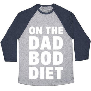 Camiseta de béisbol unisex Tri-Blend de On the Dad Bod Diet - Product Image 3