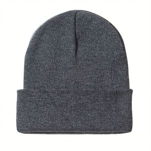 Gorro de Invierno Tejido al por Mayor, Color Sólido, Grueso, para Hombre y Mujer, Gorros Personalizados - Product Image 2