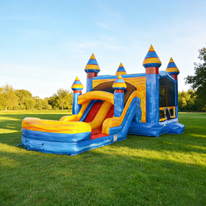 Château gonflable commercial Thunder Castle avec double toboggan, combo de fête en plein air, château de saut pour les événements d'anniversaire des enfants - Product Image 6