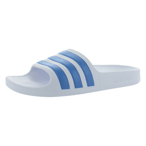Adidas Adilette Aqua Slide PS Scarpe da Ragazzo Taglia 10, Colore: Bianco/Blu Metallizzato/Bianco - Product Image 1