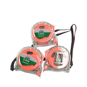 ตลับเมตรแบบม้วนเก็บอัตโนมัติ Hengshengyuan 5.0 ม. แบบเมตริก ใบมีดสแตนเลส ปุ่มล็อคแบบกด ตัวเรือนใส พร้อมสายคล้อง - Product Image 1