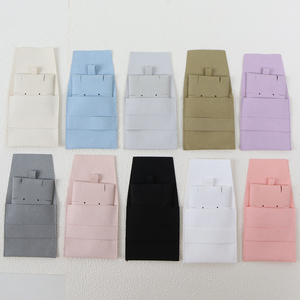 Pochettes à bijoux en microfibre avec logo personnalisé, insert en velours, sac d'emballage pour collier et bracelet, enveloppe, conteneur de rangement en microfibre - Product Image 3