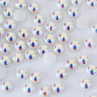 Strass à dos plat de haute qualité, strass thermocollants, perles en céramique AB, strass