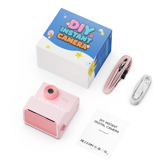 IF12 Mini Camera 1080P Instant Print DIY Camera Birthday Gift for Kids CMOS Imaging