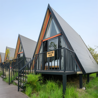 Maisons préfabriquées entièrement équipées, prêtes à l'emploi, de type A-frame, fabriquées par des usines chinoises pour les projets et l'usage commercial