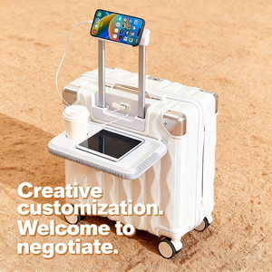 Valise de voyage à roulettes personnalisée de qualité supérieure de 18/20 pouces avec porte-téléphone, porte-bouteille, design avec crochet - Product Image 1