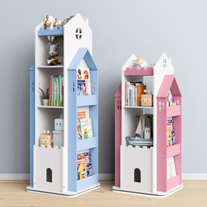 Libreria Girevole in Legno <span class=keywords><strong>per</strong></span> <span class=keywords><strong>Bambini</strong></span> Scaffale Espositore Rotante <span class=keywords><strong>per</strong></span> Scuola Camera da Letto Soggiorno - Product Image 3