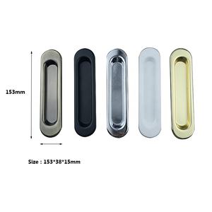 Serrure de porte coulissante de salle de bain encastrée moderne BBDHOME avec poignée en acier dissimulée, garantie 1 an - Product Image 2