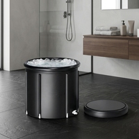 Baignoire à glace portable OEM 119 Gal avec couvercle en tissu imperméable, pour une personne, thérapie par immersion froide, récupération, baril gonflable