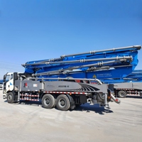 Pompe à béton hydraulique JIUHE avec flèche de 48 m, camion pompe à béton pour projets de construction