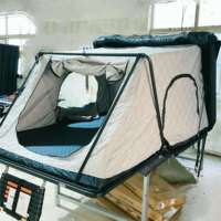 4 personas aluminio Clamshell carcasa dura techo superior tienda coche Hardshell tienda en la azotea RTT para 4x4 Offroad Camping