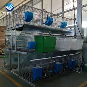 Hot sale China Factory male rabbit weaning rabbit 4 layer 24 cages(180cm*50cm*160cm) commercial rabbit cages for sale (Factory)