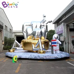 Raksasa tiup pesawat ruang angkasa Model pesawat ruang angkasa tema dekorasi acara Inflatable astronot pria