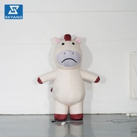 Costume gonflable de cheval de dessin animé pour la publicité commerciale et la décoration d'événements