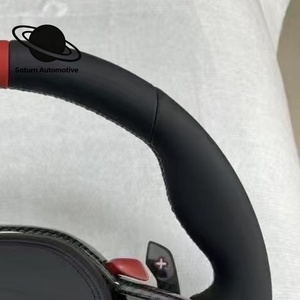 Volants personnalisés en cuir et fibre de carbone pour BMW M3 M4 M5 X3 G05 G20 G30 G06 G07 G80 F06 F15 F20 F30 F36 F40 F80 G80 G82 - Product Image 4