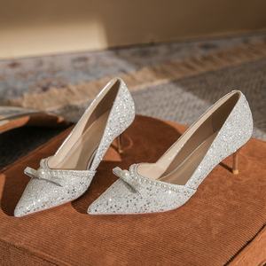 2025 Trending women's High Heels fashion Women's Party formal shoes New Style Crystal Ballroom Single Shoes Trendy Casual Shoes - Product Image 6