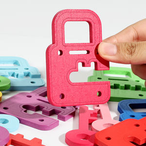 Juguete educativo al por mayor, juguete a juego con llave <span class=keywords><strong>de</strong></span> color, Reconocimiento <span class=keywords><strong>de</strong></span> formas para niños, juego <span class=keywords><strong>de</strong></span> entrenamiento con bloqueo - Product Image 5