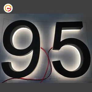 Giaguarisgn taglio Laser personalizzato metallo 3D illuminato numeri civici Led numero civico segno retroilluminato camera d'albergo numero segno