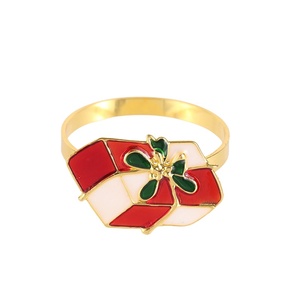 Porte-serviettes en métal allié, or, arbre floral, Noël, festival, écologique, moderne, élégant, décoration de table pour mariage et fête - Product Image 6