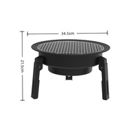 Barbecue rond miniature en acier inoxydable de bonne qualité, barbecue au charbon de bois, foyer extérieur, barbecue de table