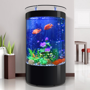 Réservoir de poissons en verre de luxe 25W grande plaque intégrée conception cylindrique accessoire d'aquarium pratique pour une utilisation dans le salon - Product Image 4