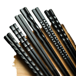 Customizable Hiwrae 10 Alloy OEM Personalized Chopsticks Reusable Wedding Chopstick Print Promotional Gift Japanese