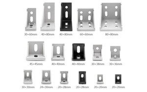 Support d'angle en aluminium extrudé robuste, support d'angle droit pour la construction industrielle, les meubles et les projets de bricolage - Product Image 3