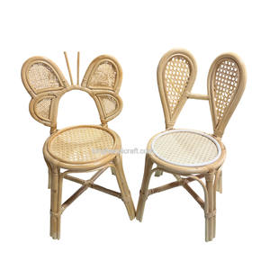 Silla Infantil de Ratán Hecha a Mano Estilo Boho para Decoración de Fiestas de Cumpleaños, Muebles Infantiles de Mimbre Natural Hechos a Mano para Eventos - Product Image 3