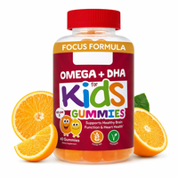 Gummies pour enfants à l'exportation - Direct usine - 60 unités - DHA Oméga-3, Oméga-6 et Oméga-9, 5-HTP pour la mémoire et le sommeil