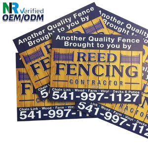 High Quality 4mm Thick for <b>Sheet</b> Customized Waterproof Yard Sign with H Stake Cutting Service Environmentally Friendly - Product Image 1