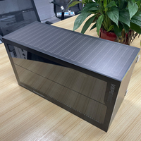 Personnalisé portable moderne écologique LED acrylique présentoir recyclable magasin boutique vitrine avec éclairage LED