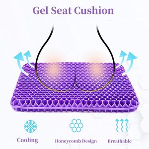 <span class=keywords><strong>Coussin</strong></span> de siège en gel alvéolé pare-balles |   <span class=keywords><strong>Coussin</strong></span> ultra doux de grande taille avec coussinets en gel rafraîchissant et housse rembourrée |   <span class=keywords><strong>Coussin</strong></span> orthopédique - Product Image 5