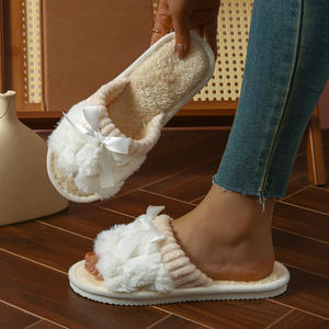 Promoción al Por Mayor Pantuflas de Suela EVA para Mujer con Lujoso Forro de Felpa Planas de la Mejor Calidad - Product Image 4