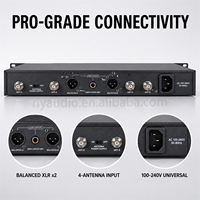 Micrófono Inalámbrico Profesional de Doble Canal M-8605 con Tecnología True Diversity y Pantalla TFT para DJ, Escenario, Espectáculos y Canto