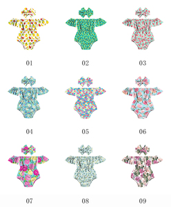 2LLY-136 Mono de Verano sin Mangas con Hombros Descubiertos y Volantes Florales para Bebés Recién Nacidas - Product Image 6