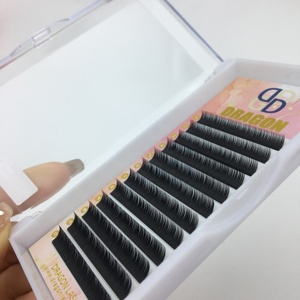 Dragon 0,20 Etiqueta Privada coreana PBT Super Black extensiones de pestañas individuales bandejas Classic Natural Look Whol - Product Image 2