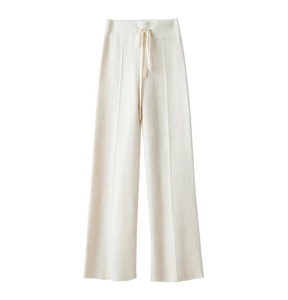 <span class=keywords><strong>Pantalon</strong></span> large en cachemire pour <span class=keywords><strong>femme</strong></span>, coupe élastique, longueur cheville, avec ceinture, idéal pour l'hiver - Product Image 5