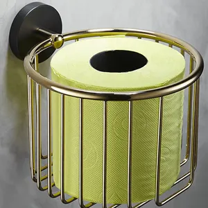 Porta rotolo di carta igienica in rame stile europeo porta rotolo di carta igienica porta carta da bagno dorato
